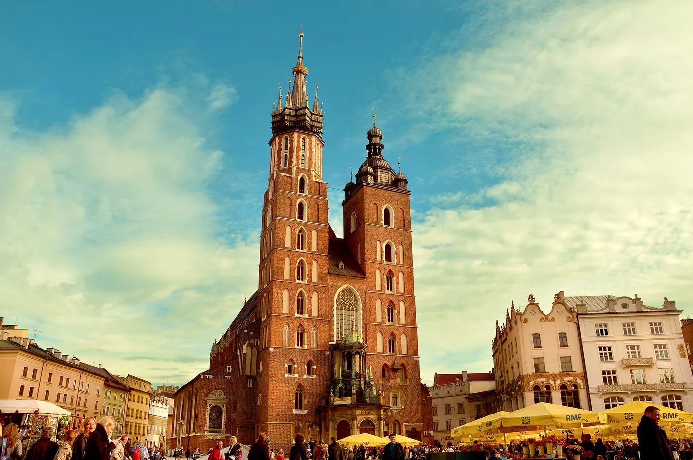 St Mary's Basilica on the main market square in Kraków