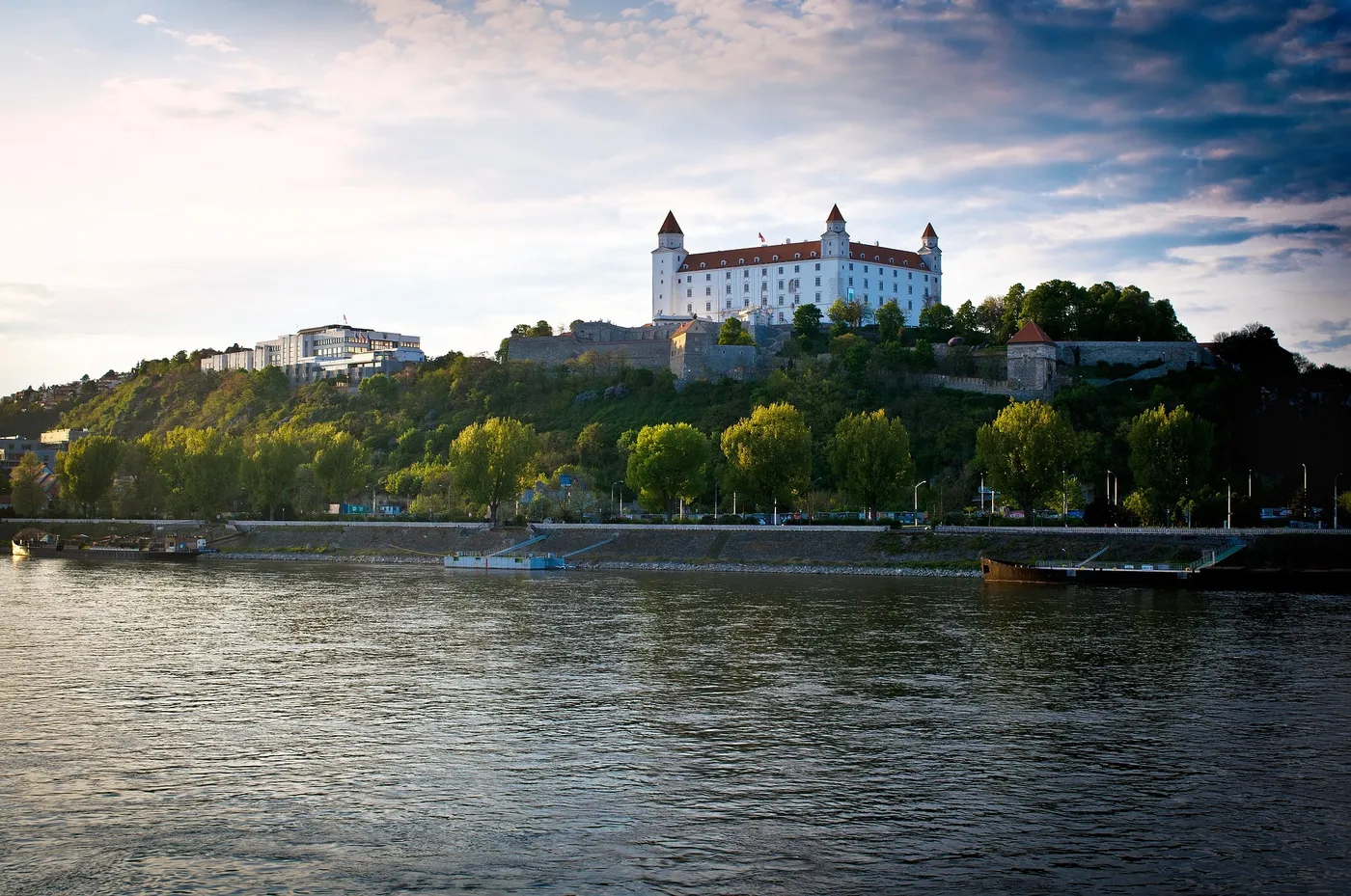 Bratislava Castle above the Danube in Slovakia